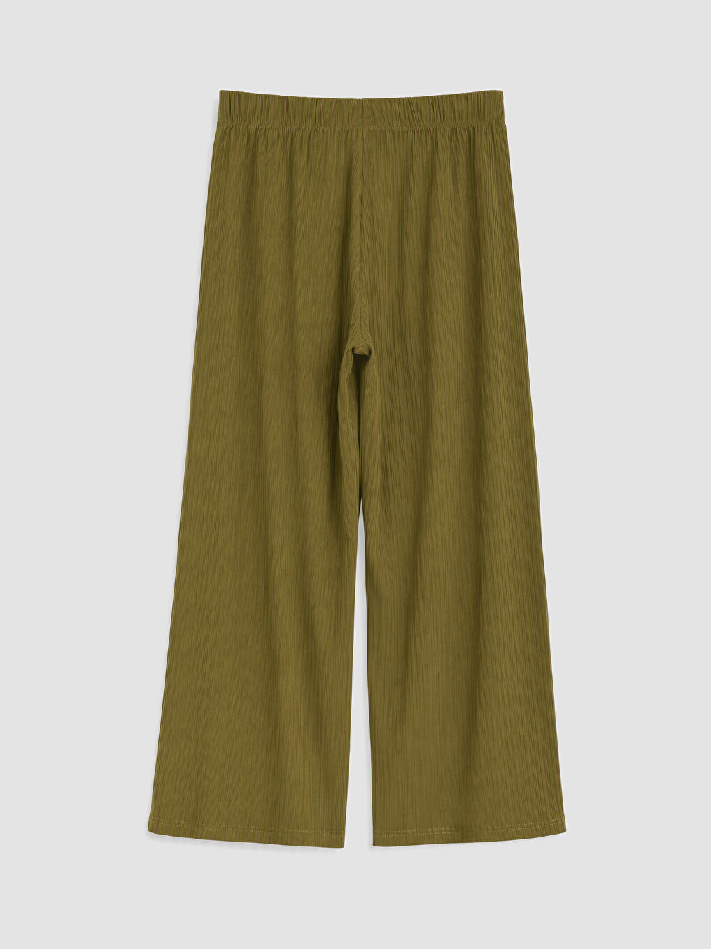 Woman Khaki Capri Trousers-2