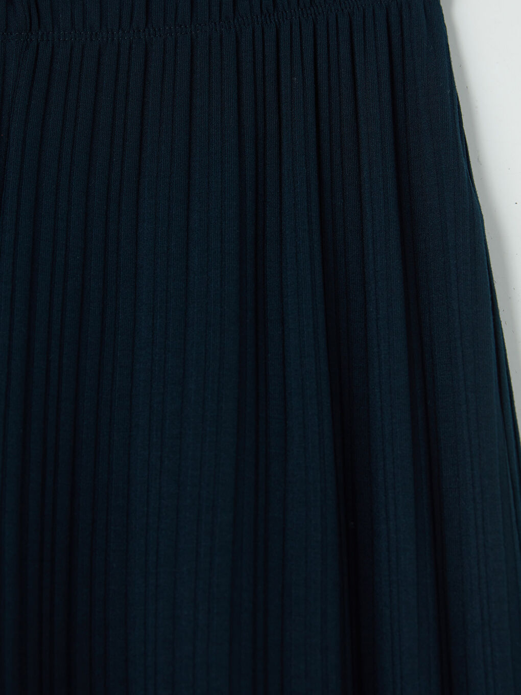 Lacivert Beli Lastikli Kadın Kapri-2