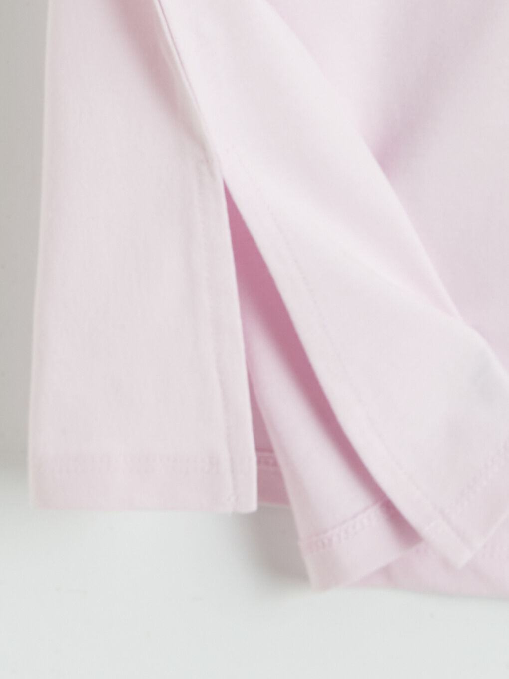 Lila Bisiklet Yaka Baskılı Kadın Tişört-6