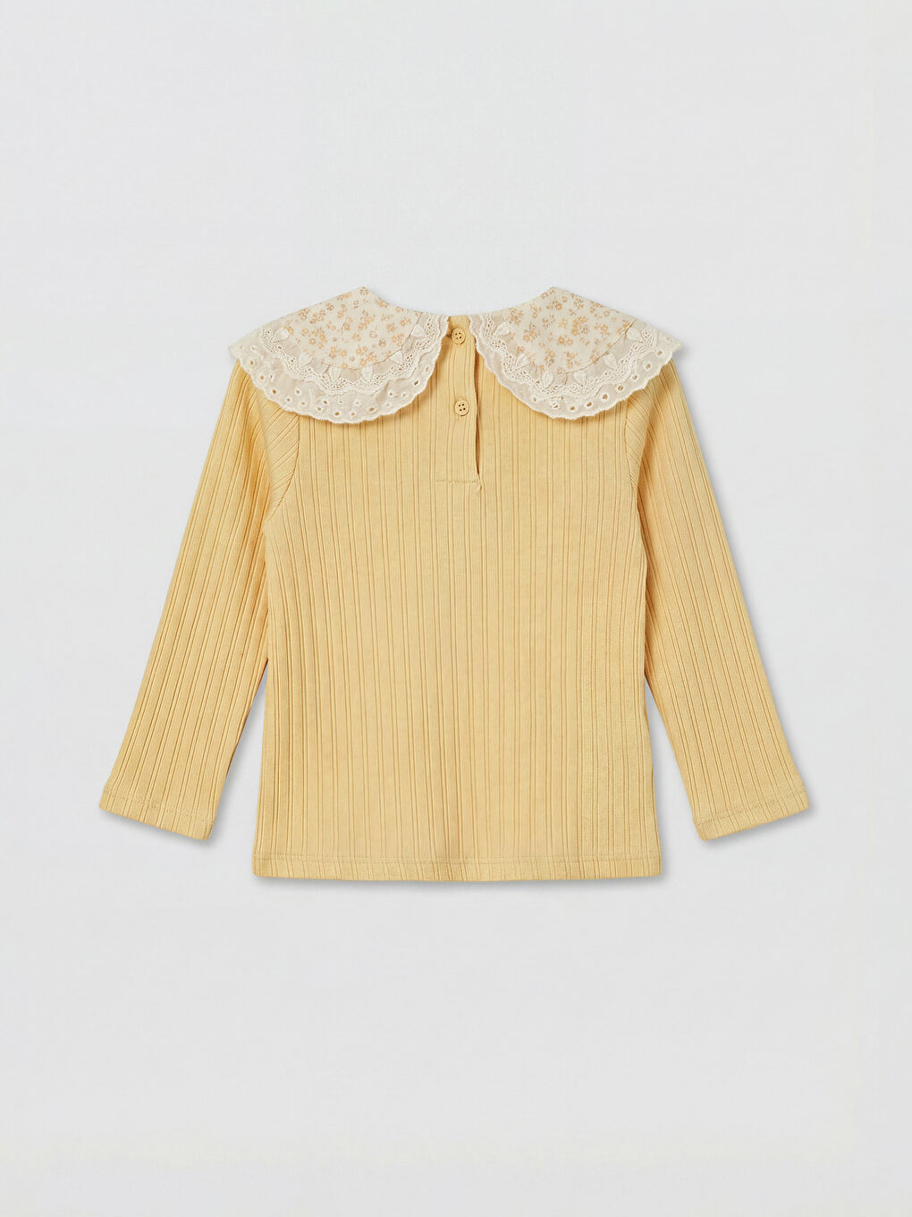 Sarı Çiçek Desenli Kız Çocuk Bluz ve Tayt	-2