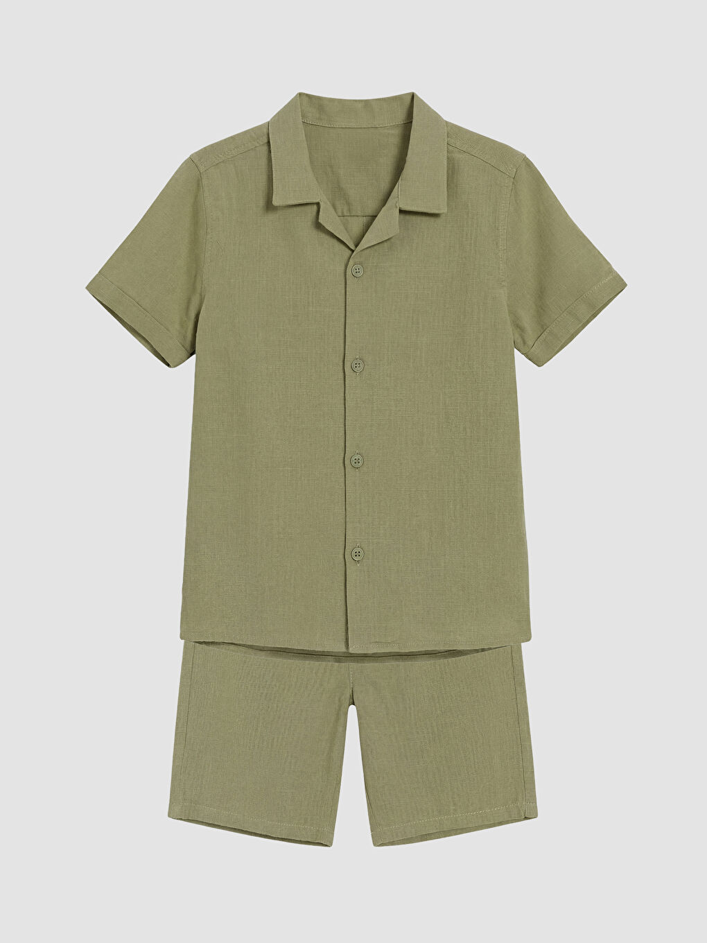 Yeşil Erkek Çocuk Şortlu Takım