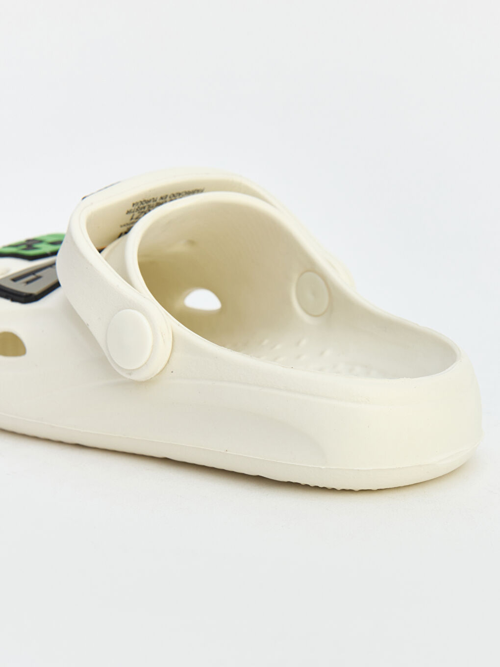 Beyaz Minecraft Baskılı Erkek Çocuk Plaj Sandaleti-3