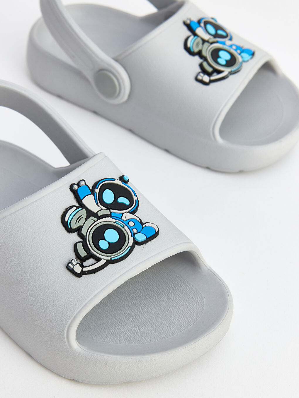 Gri Erkek Çocuk Plaj Sandaleti-2