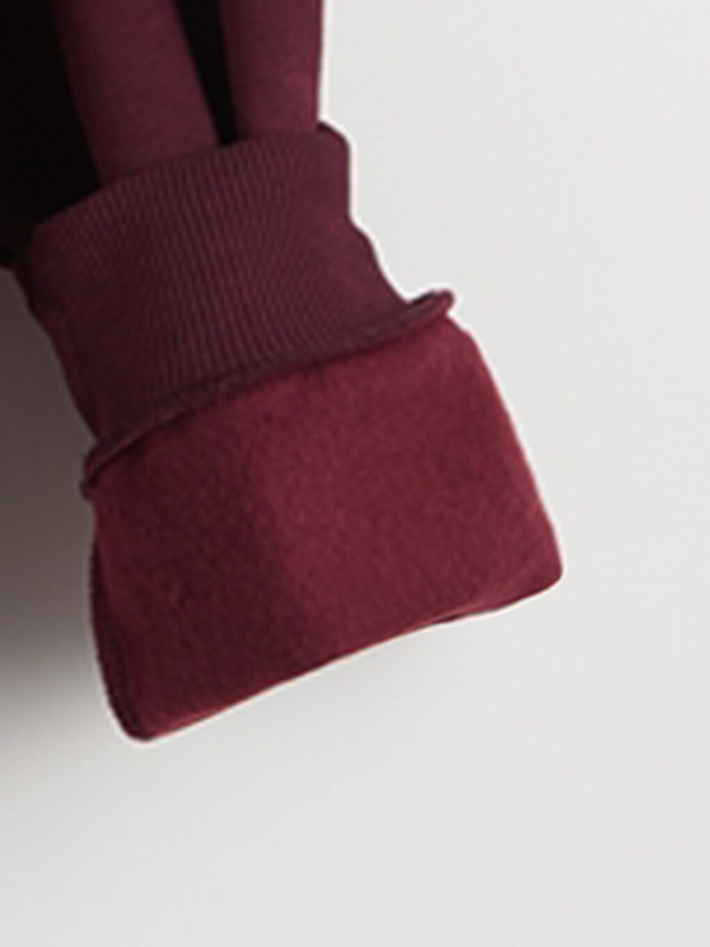 Bordo NYC Baskılı Oversize Kadın Kalın Sweatshirt-2