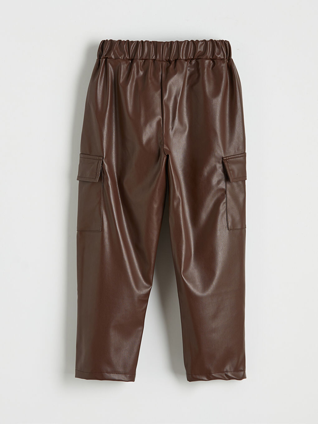 Kahverengi Kargo Cepli Kız Çocuk Pantolon-1