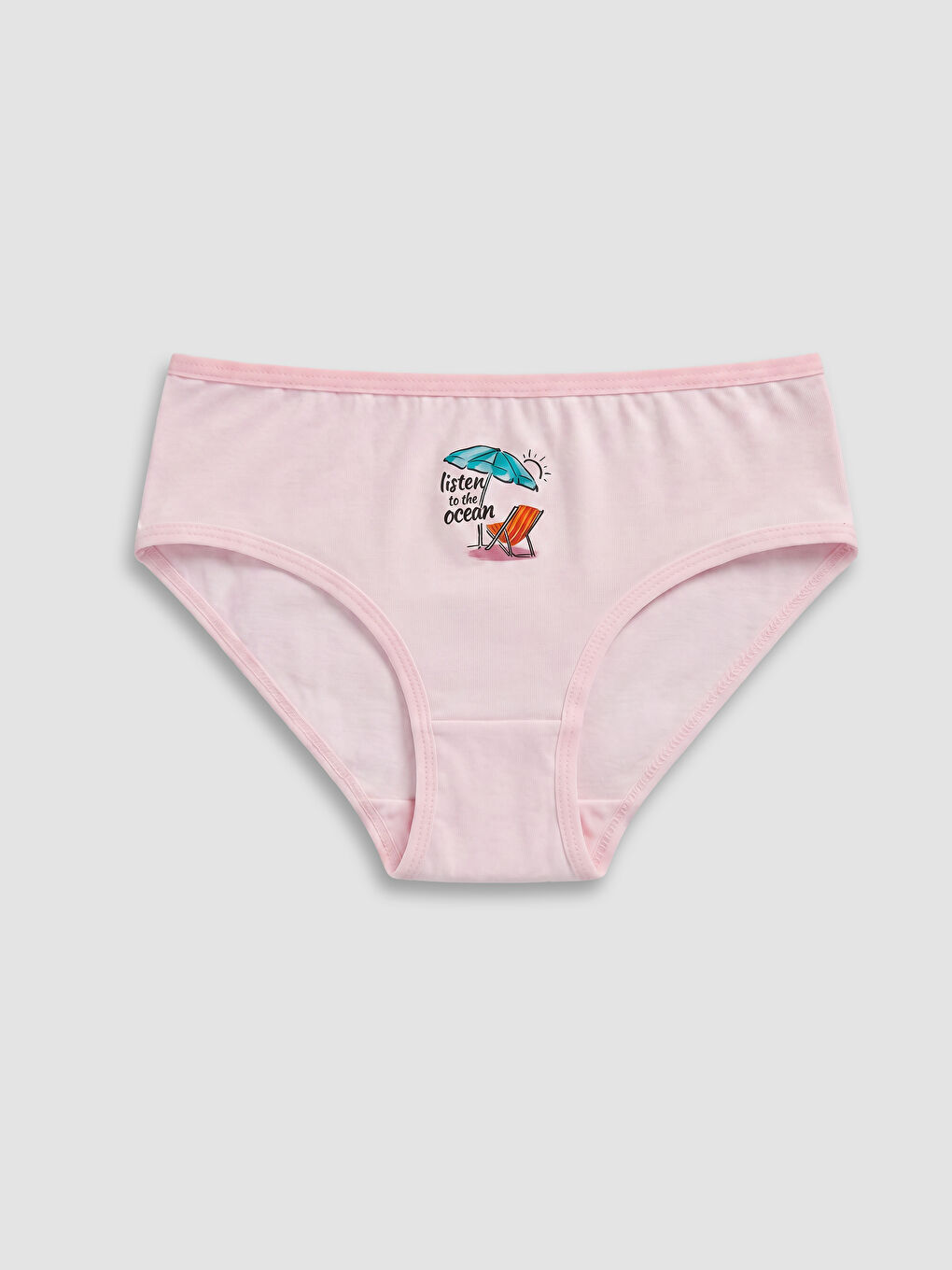 Pembe Baskılı Kız Çocuk Külot 5'li-1