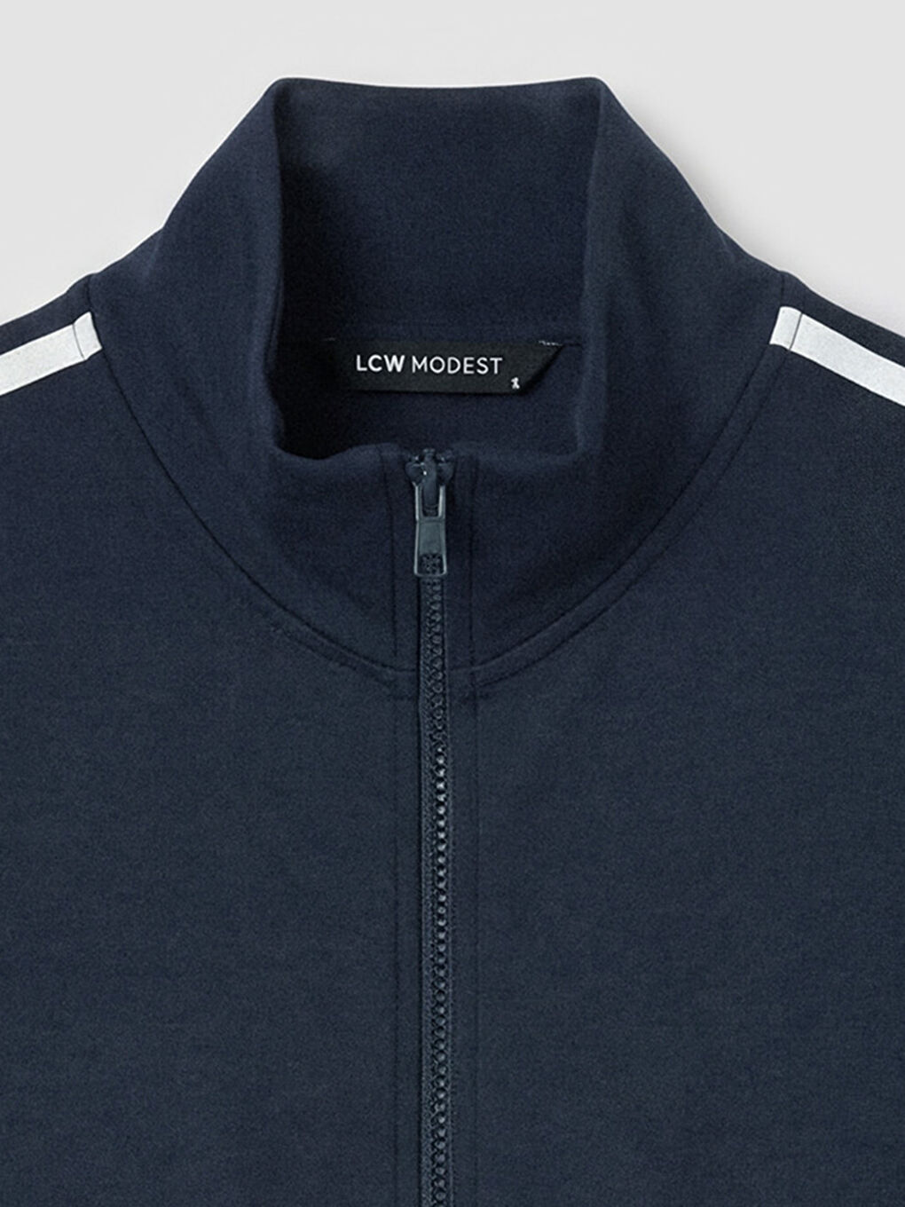 Lacivert Dik Yaka Oversize Kadın Yelek-2