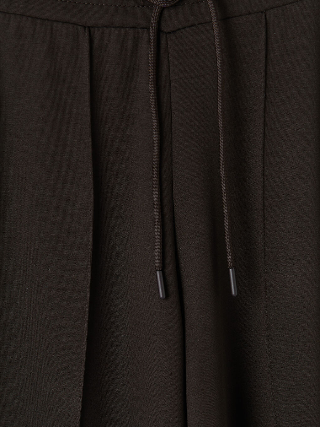 Kahverengi Beli Lastikli Soft Touch Kadın Eşofman Altı-2