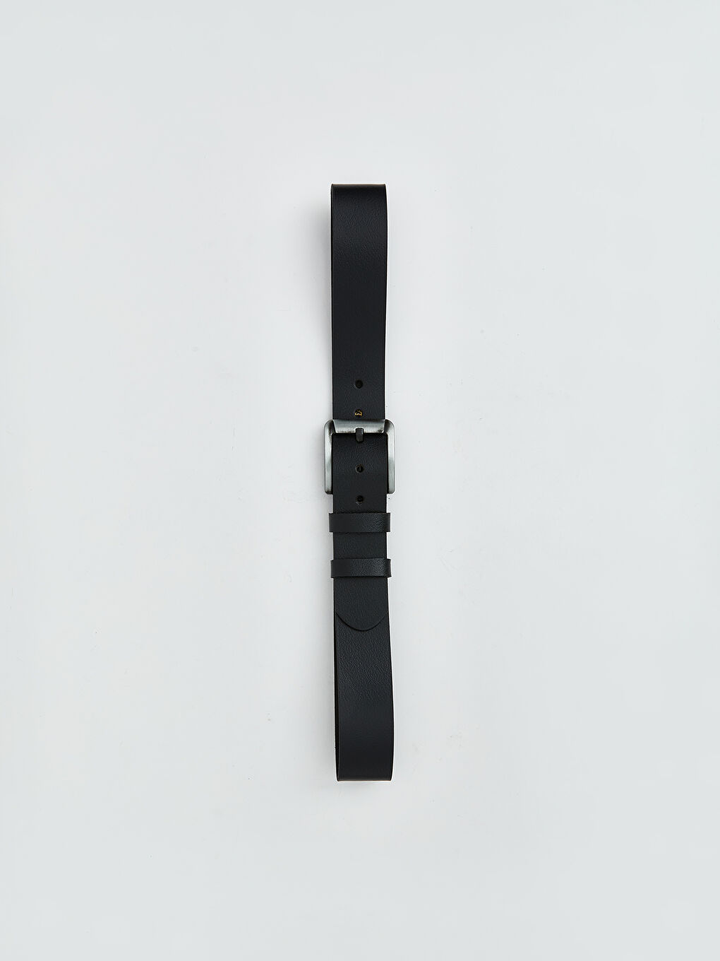 Siyah Deri Görünümlü Erkek Kemer -1