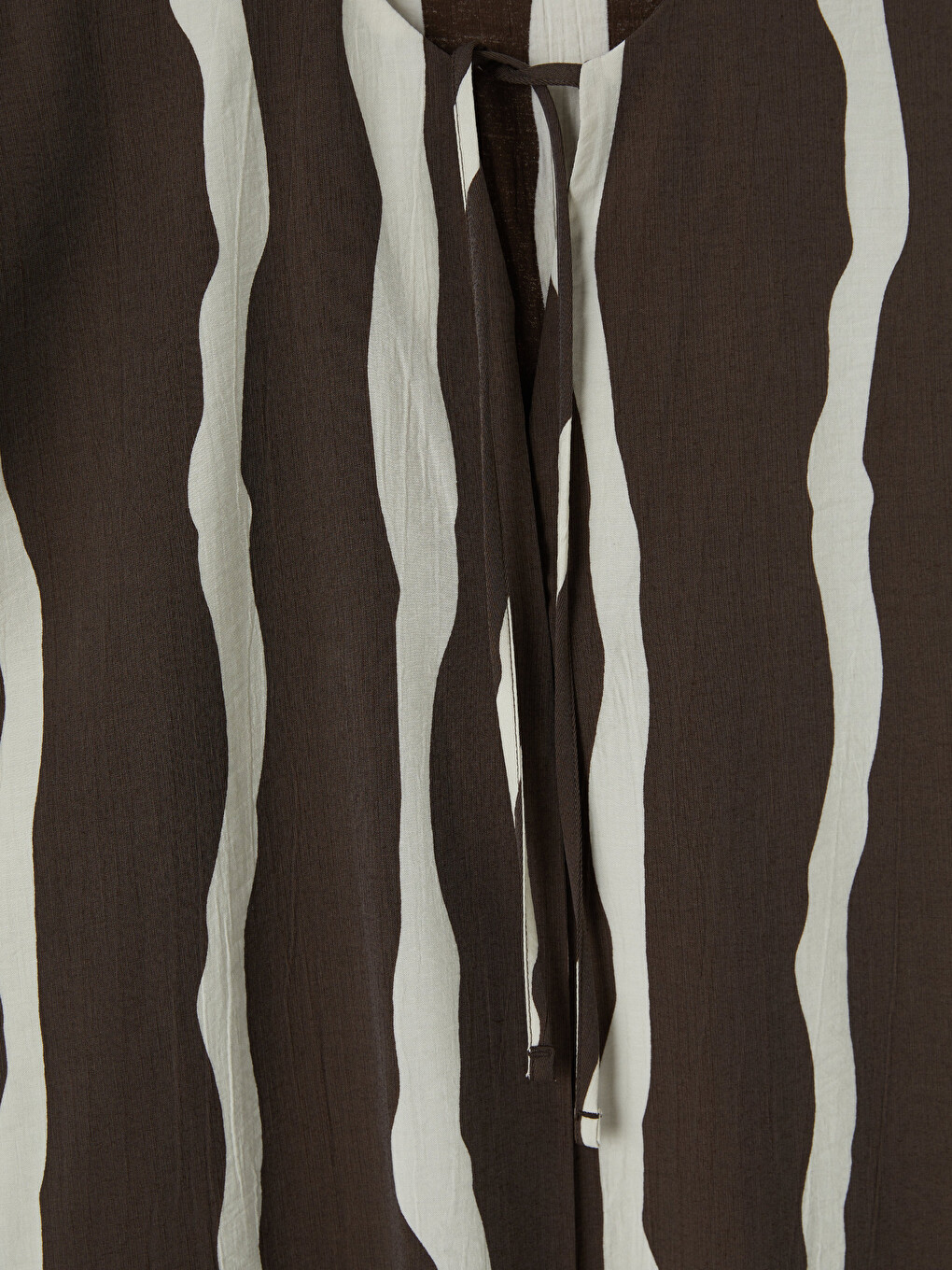 Tie Neck Striped Blouse-1