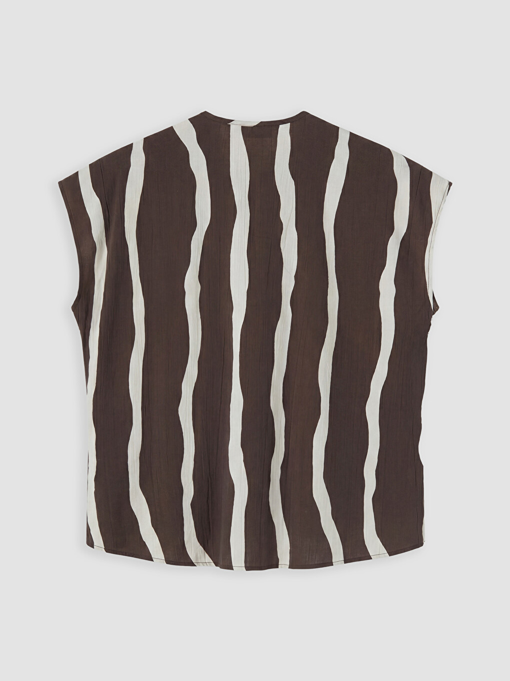Tie Neck Striped Blouse-2