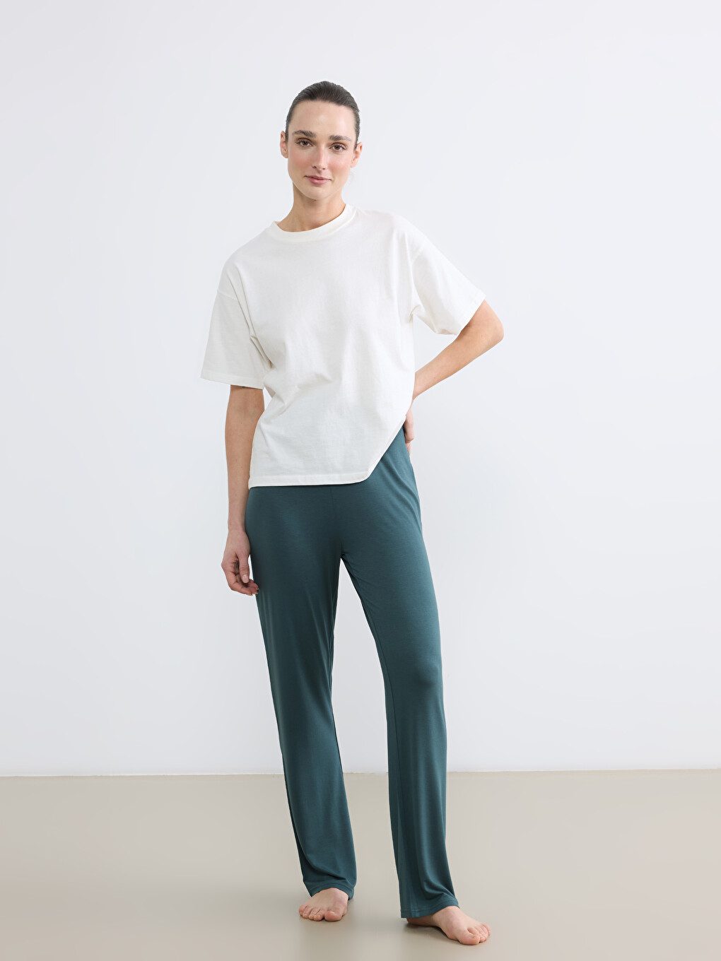 Bas de pyjama femme à taille élastiquée