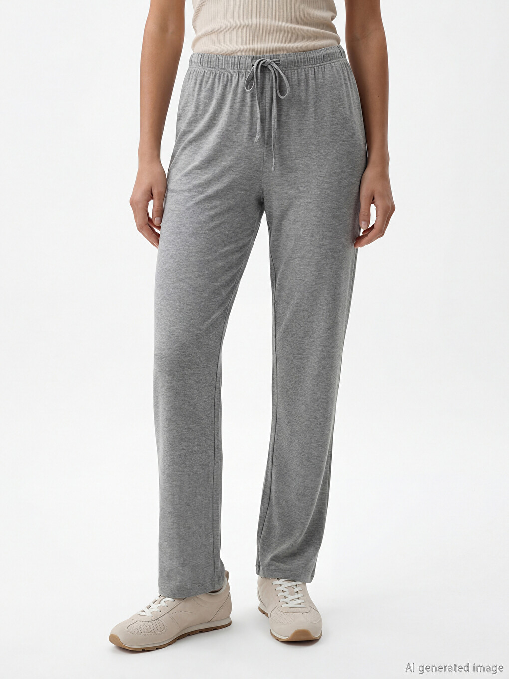 Bas de pyjama femme à taille élastiquée-1
