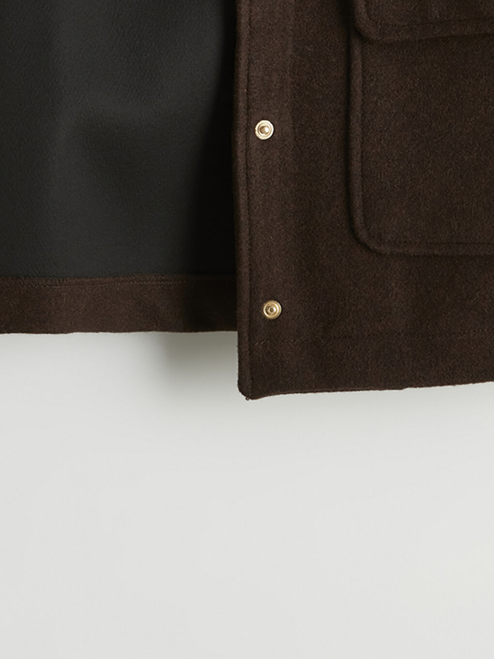 Kahverengi Gömlek Yaka Kadın Kaşe Ceket-2