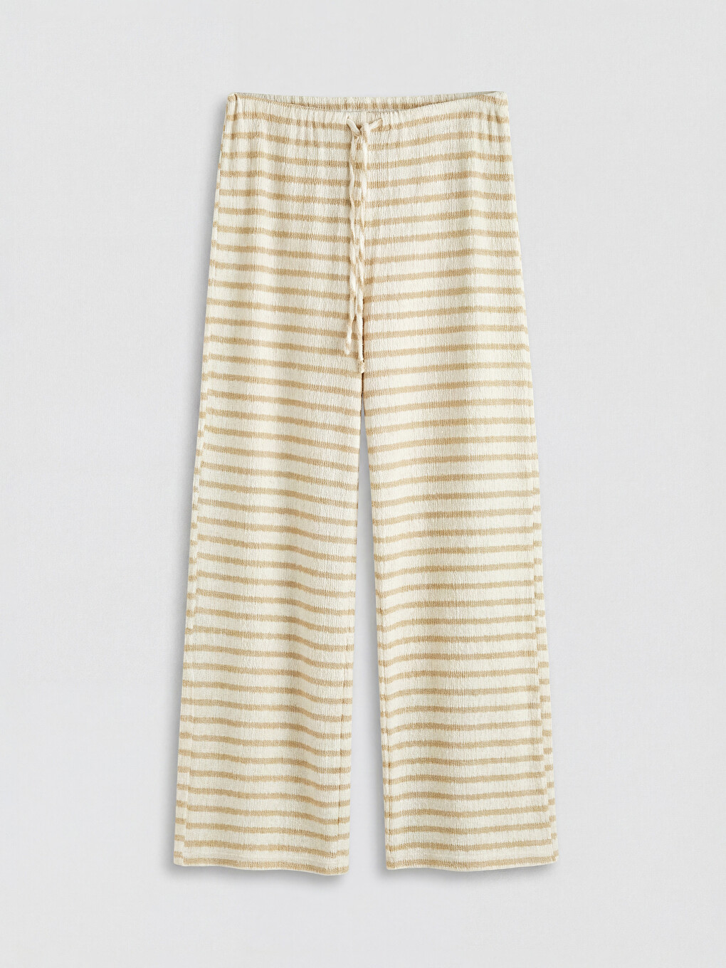 Textured Wide Leg Women's Sweatpants-3