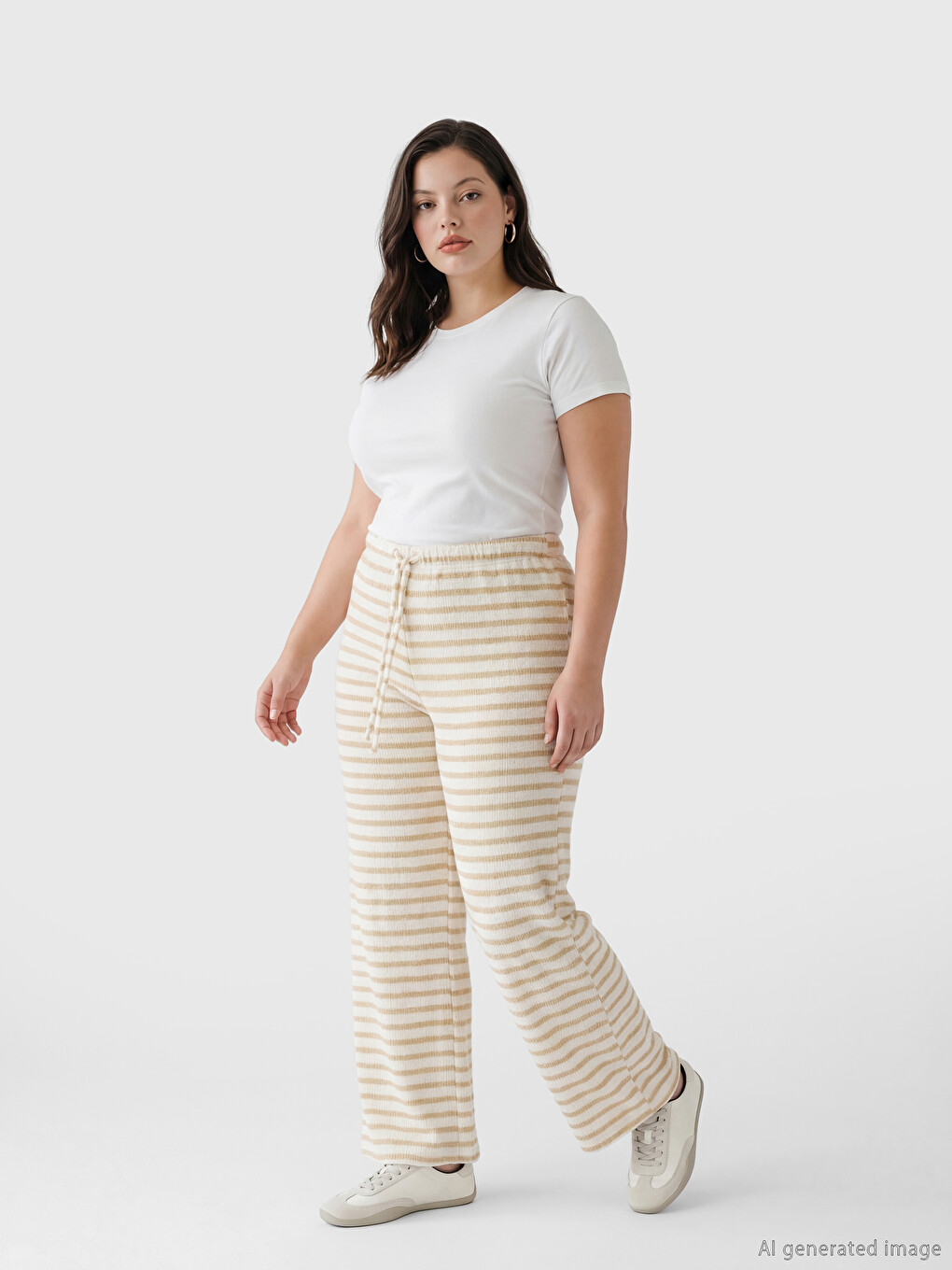 Textured Wide Leg Women's Sweatpants