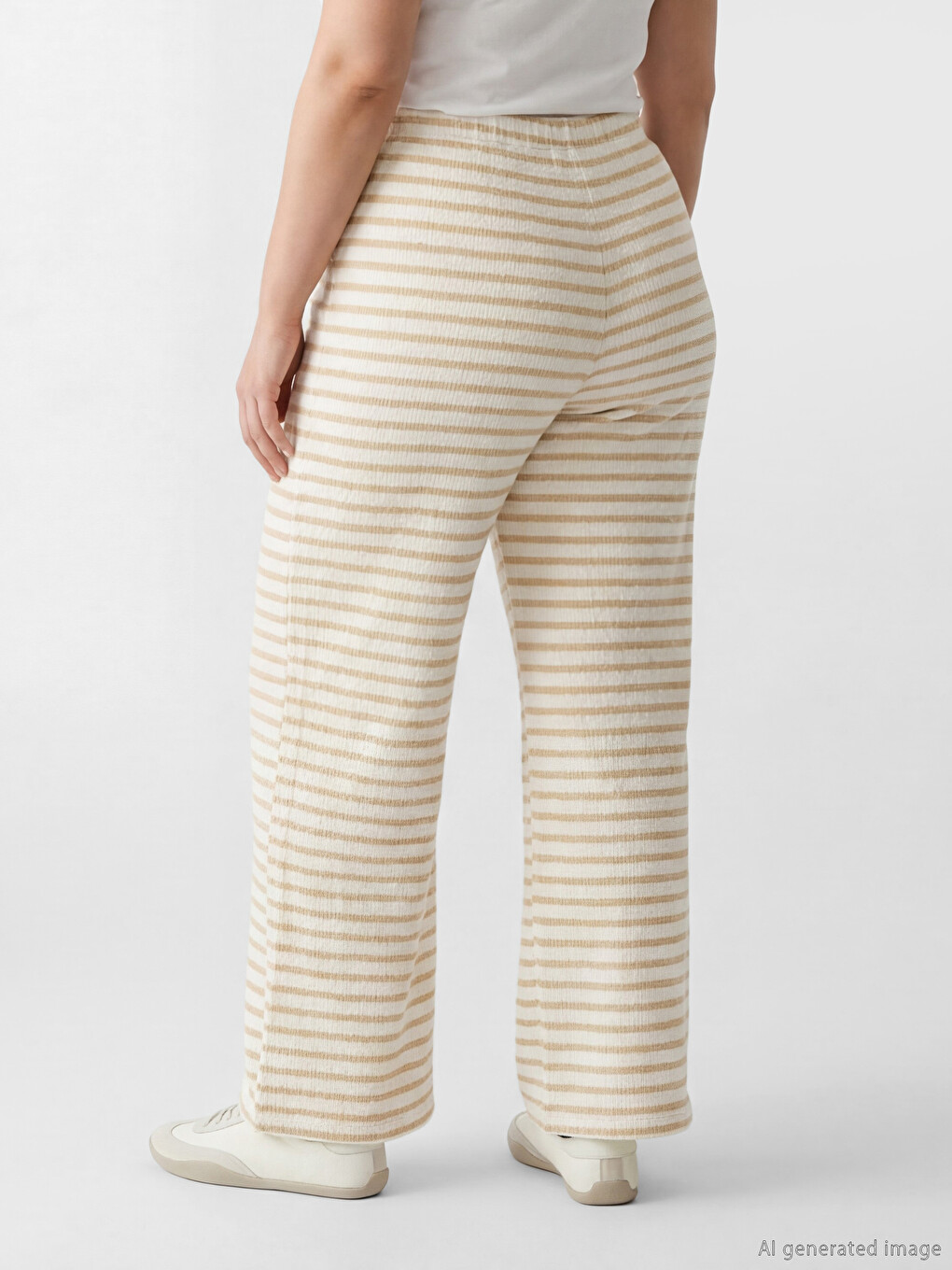 Textured Wide Leg Women's Sweatpants-2