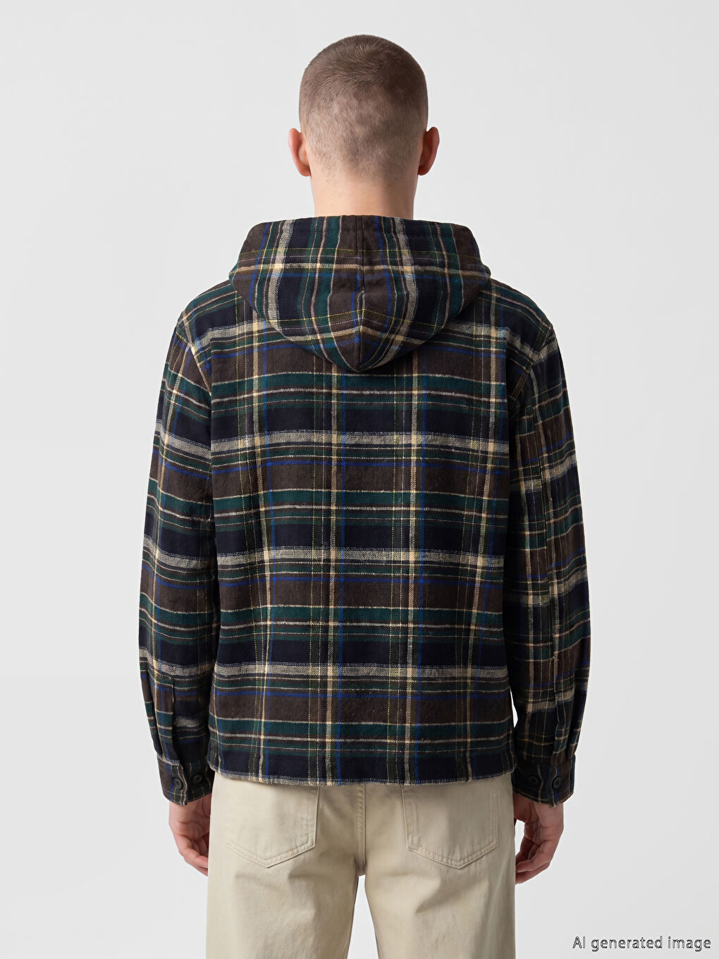 Loose Fit Plaid Men's Lumberjack Overshirt Jacket-6
