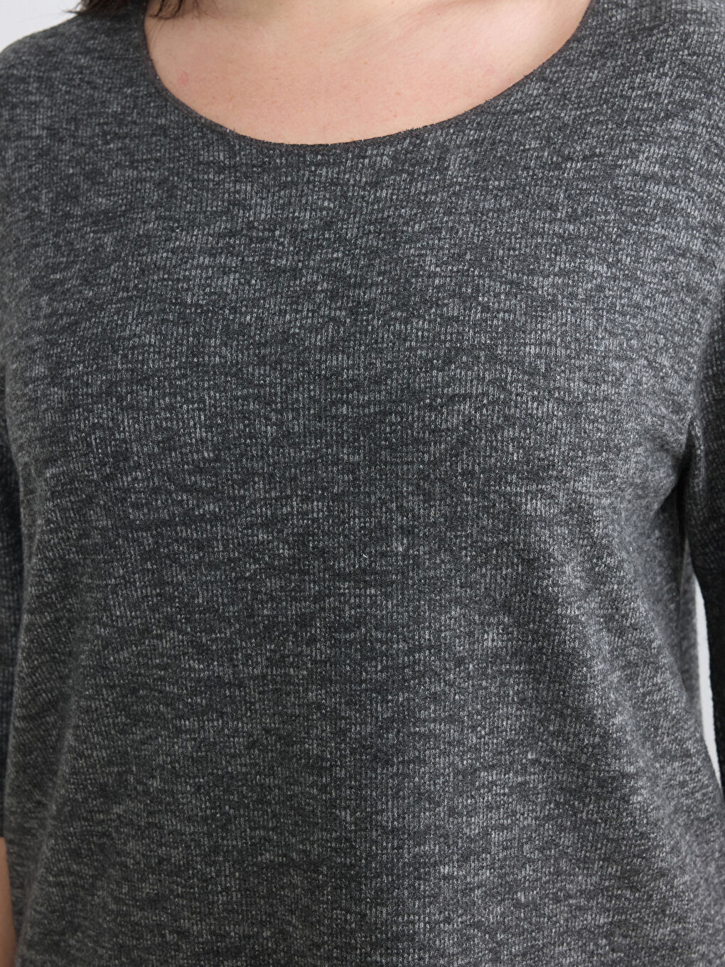 Antrasit Kayık Yaka Bluz-6