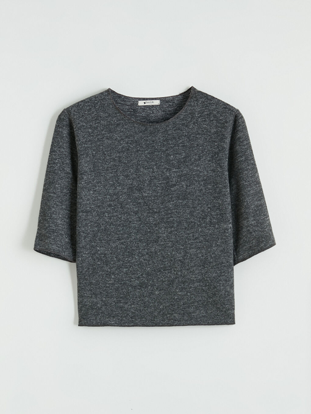 Antrasit Kayık Yaka Bluz-8