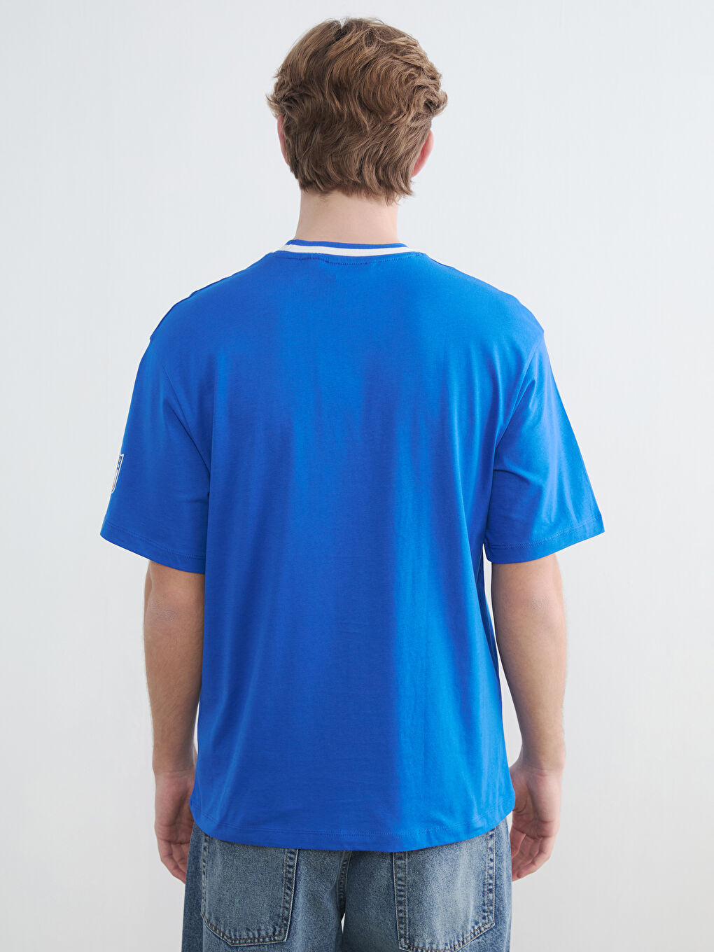 Mavi Giants Baskılı Bisiklet Yaka Erkek Tişört-3