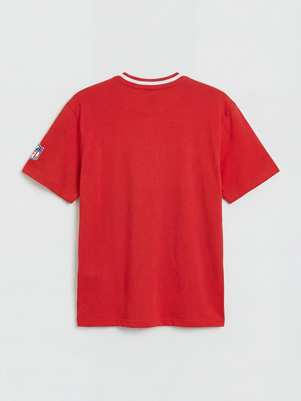 Kırmızı Bisiklet Yaka New York Baskılı Erkek Tişört-1