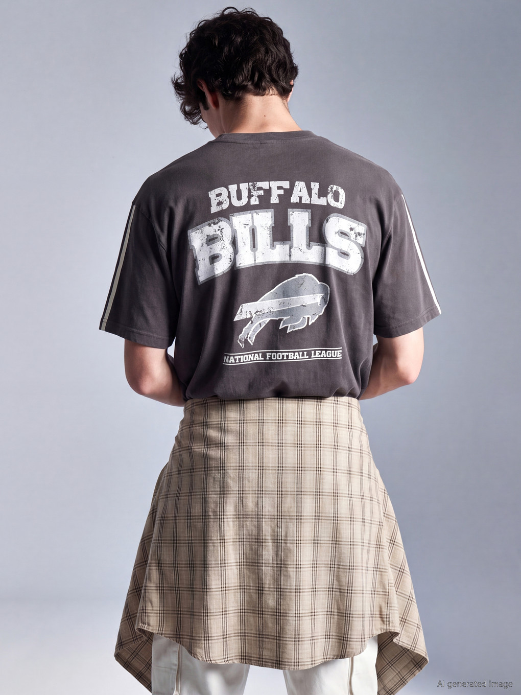 Oversize Nfl Printed Men's T-shirt