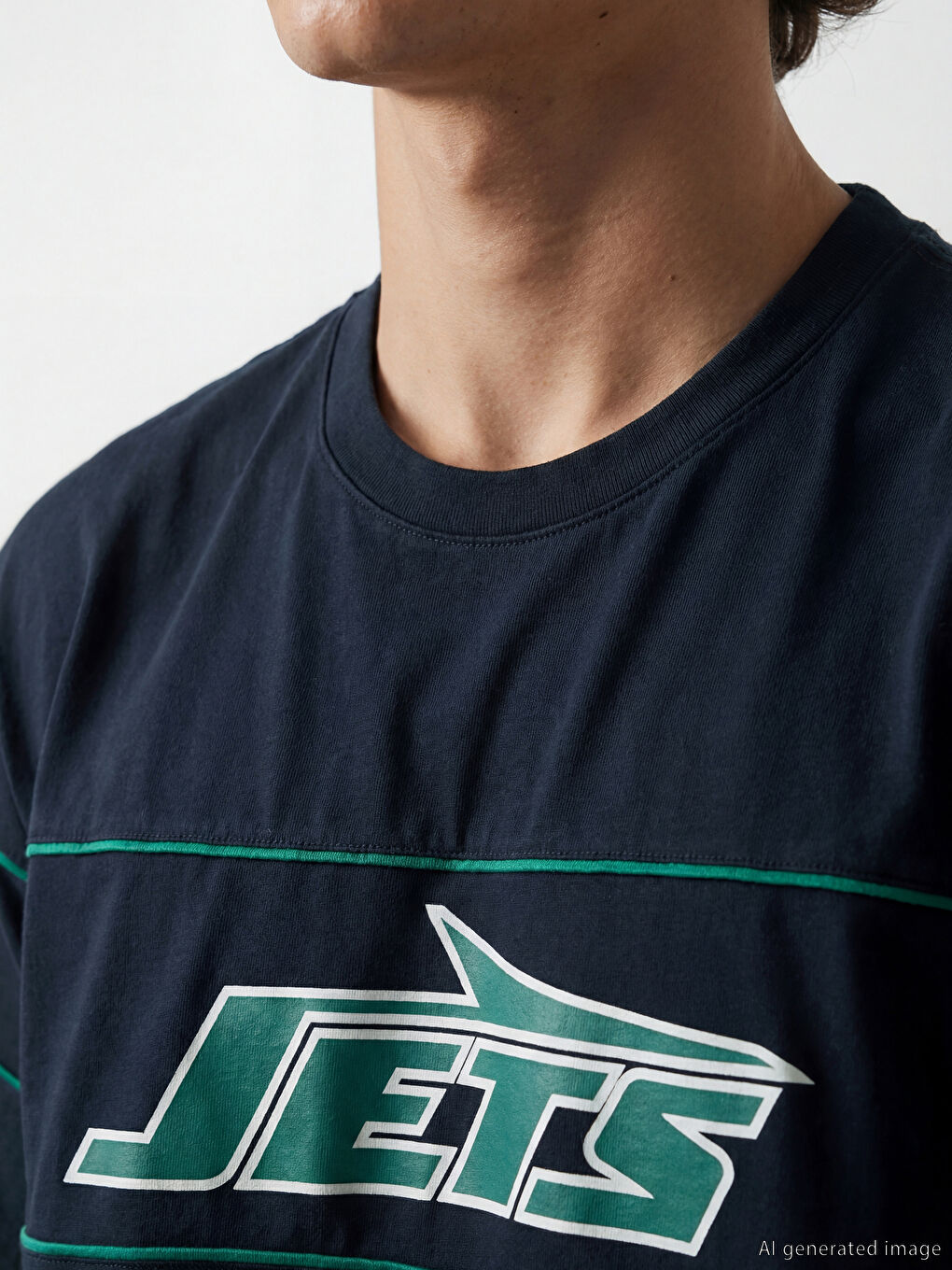 Crew Neck NFL Printed Men's T-Shirt-2