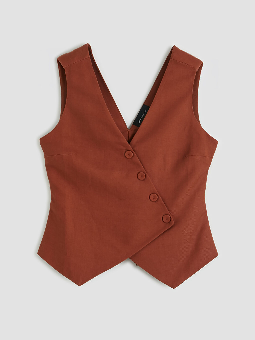 Linen Blend Women's Women's Classic Vest-4