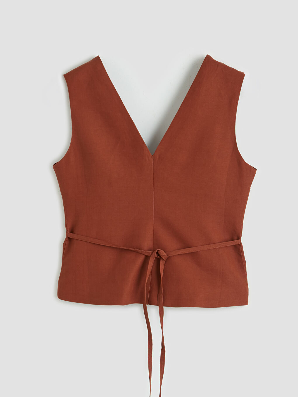 Linen Blend Women's Women's Classic Vest-5