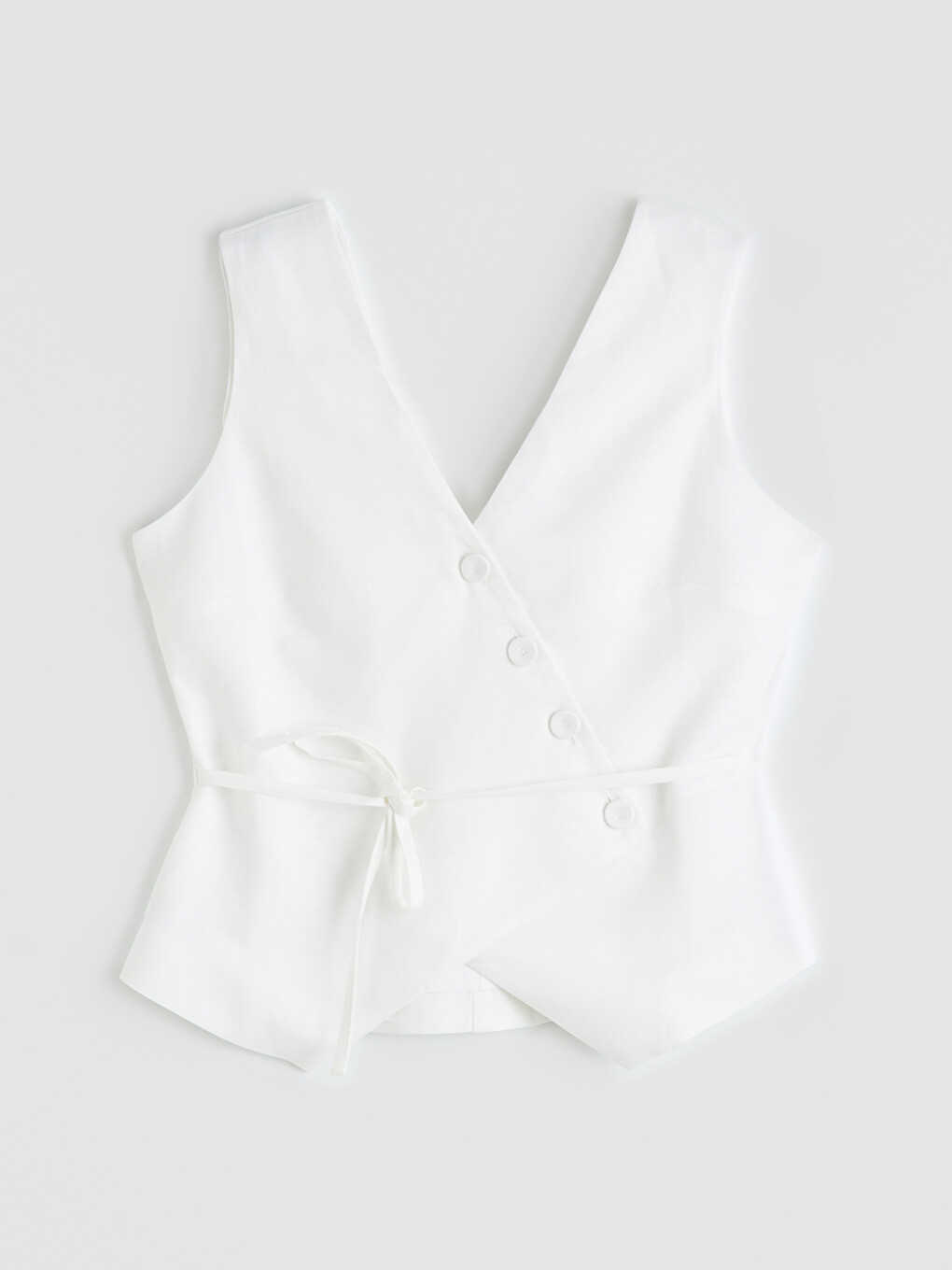 Linen Blend Women's Women's Classic Vest-4