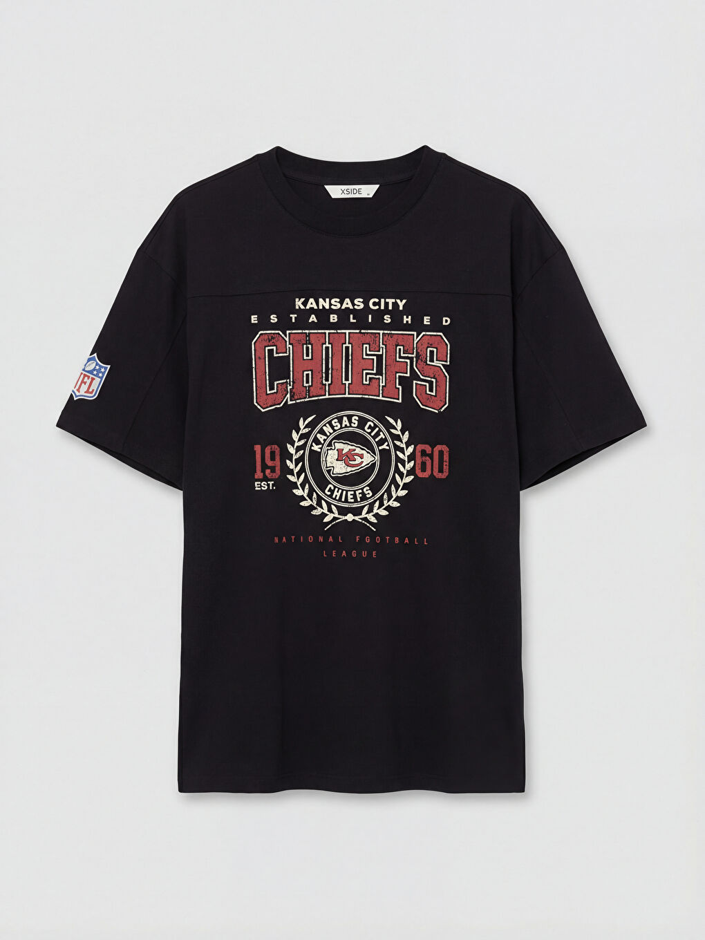 Crew Neck NFL Printed Men's T-Shirt-4