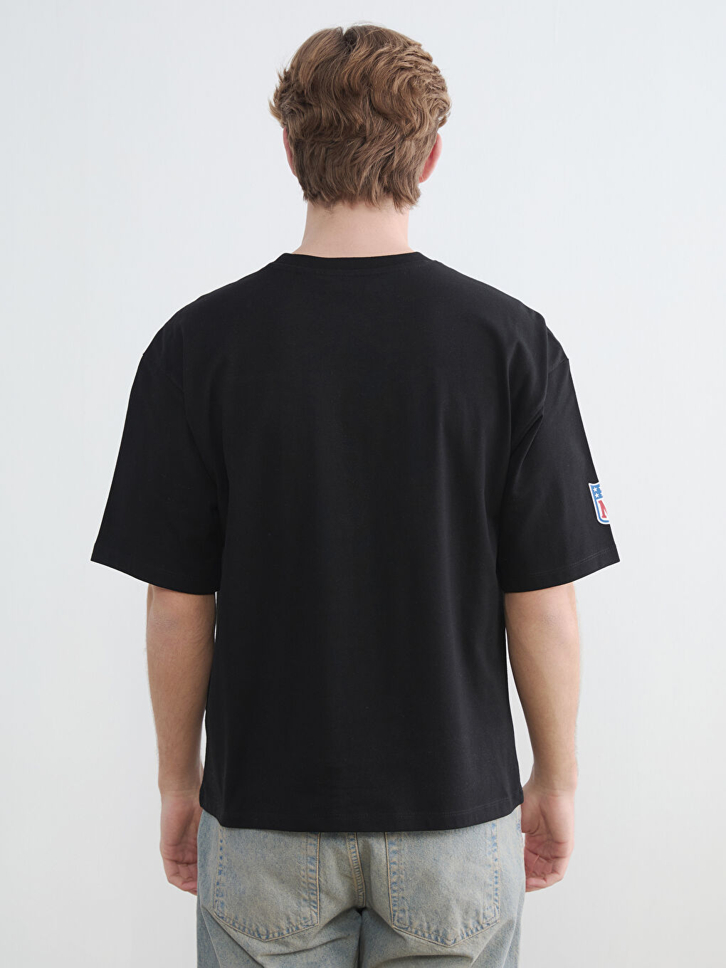 Crew Neck NFL Printed Men's T-Shirt-3