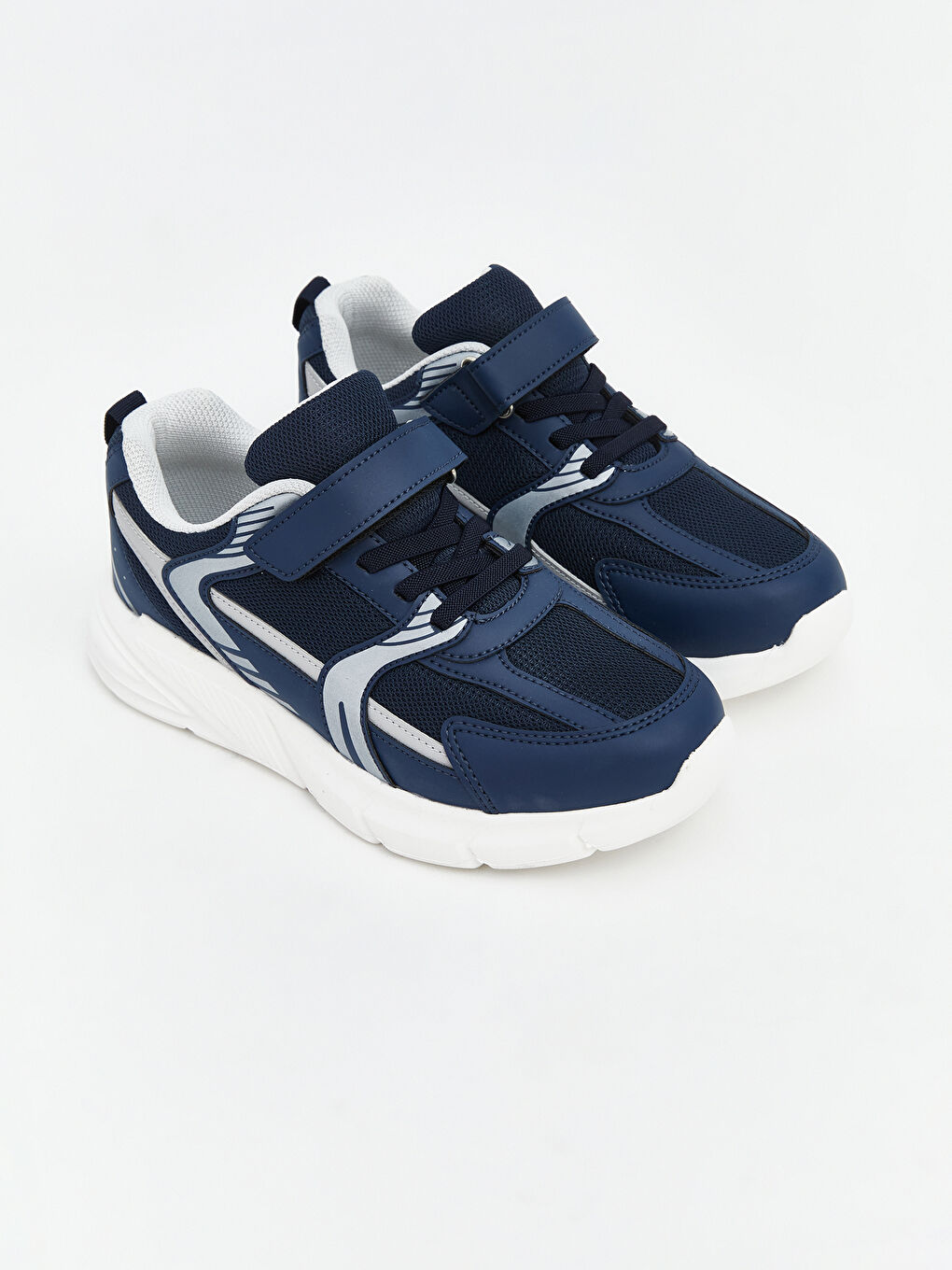Lacivert Fileli Erkek Çocuk Spor Ayakkabı