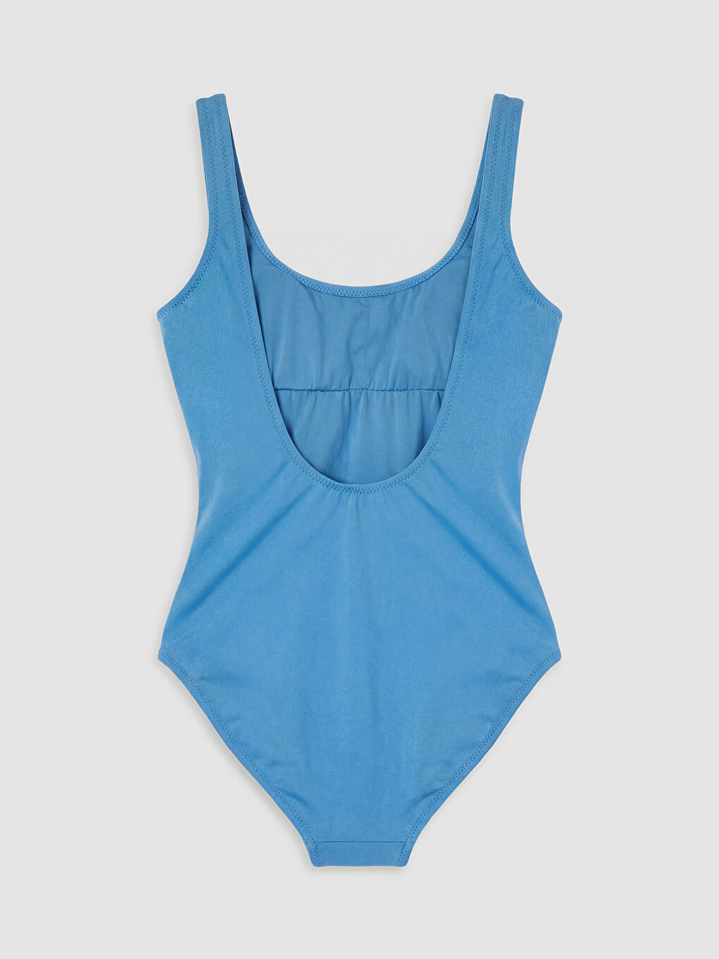 Mavi U Yaka Kadın Mayo-1