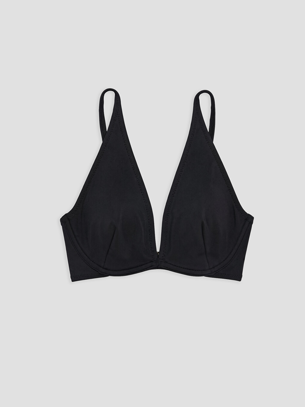 Siyah Üçgen Kadın Bikini Üstü