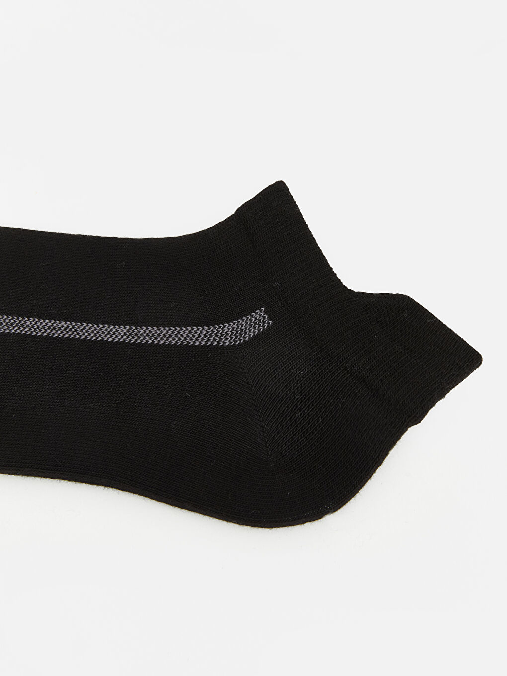 Siyah Şerit Desenli Erkek Patik Çorap 5'li-1