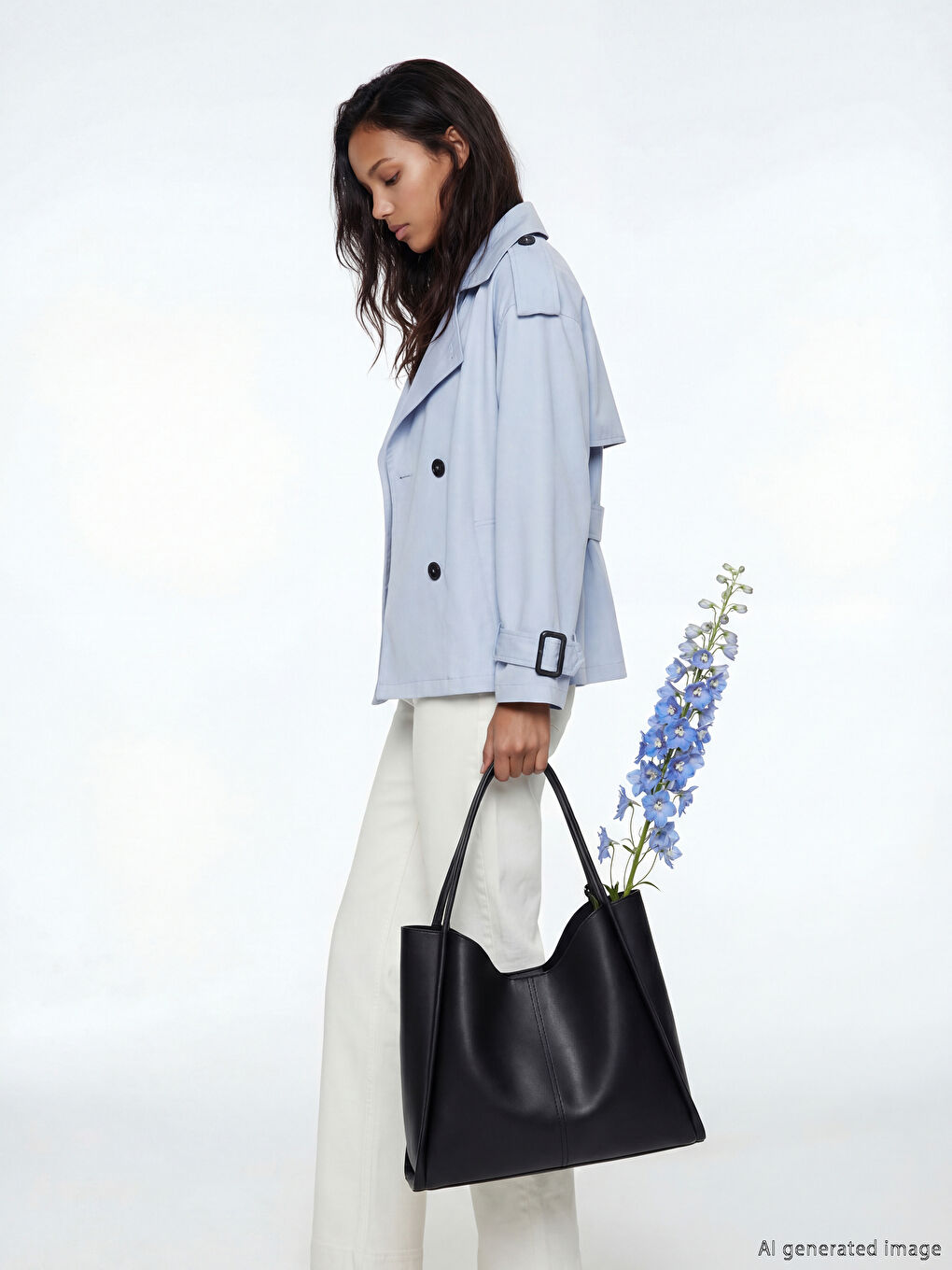 Siyah Fermuarlı Cüzdan Detaylı Kadın Omuz Çantası