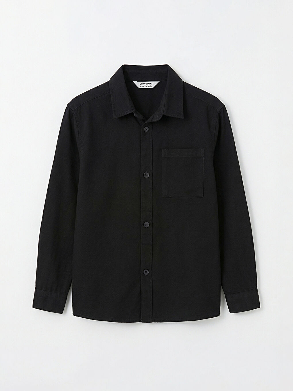 Siyah Uzun Kollu Erkek Çocuk Gömlek