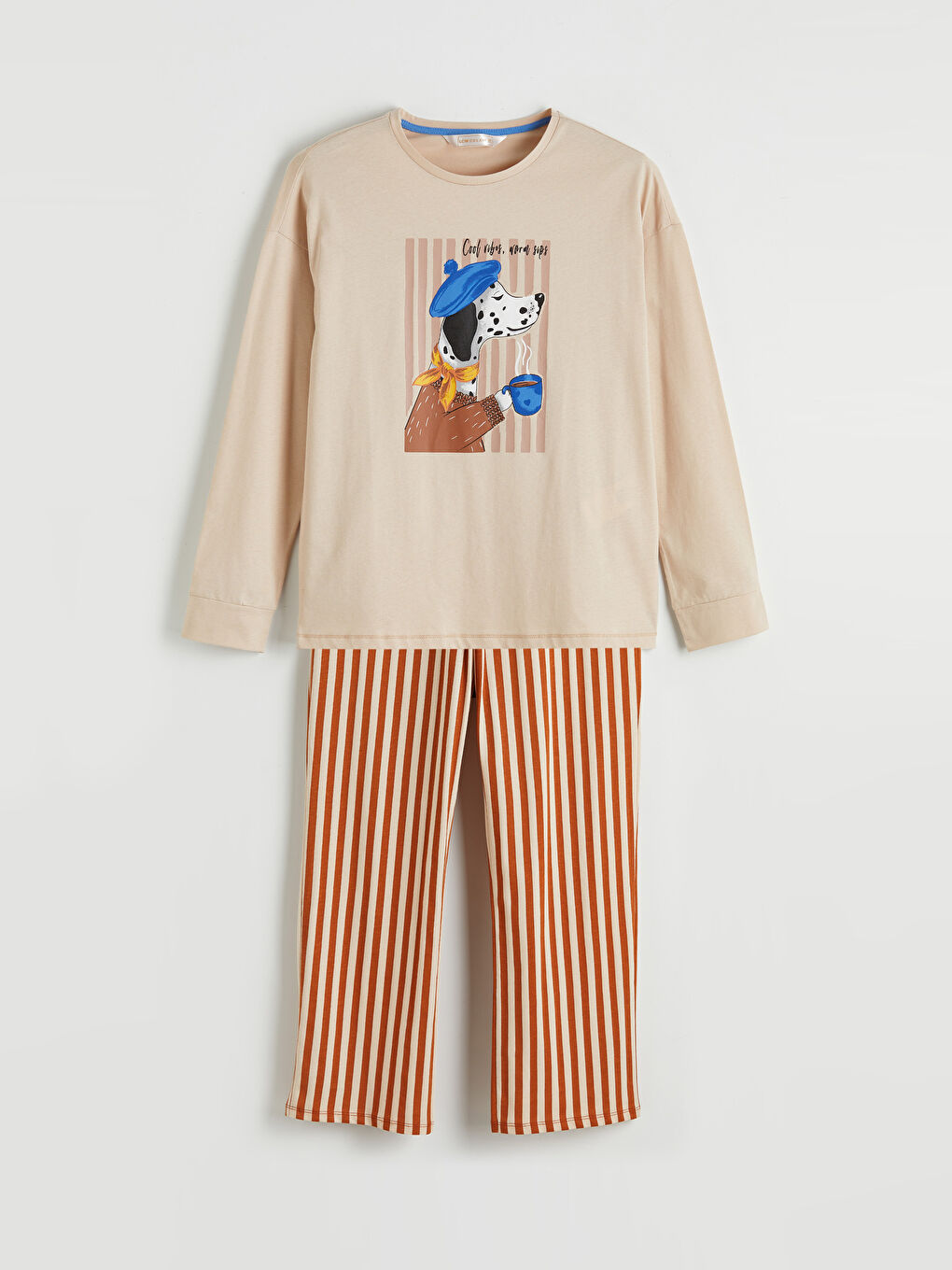 Crew Neck Printed Woman Pyjama Set-4