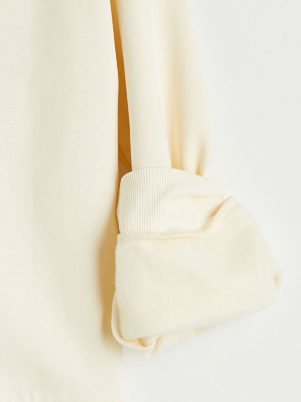 Ekru Baskılı Kız Çocuk Kalın Sweatshirt-2