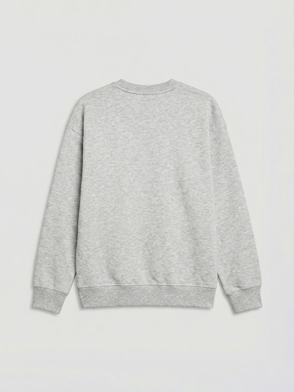 Gri Baskılı Kız Çocuk Kalın Sweatshirt-1