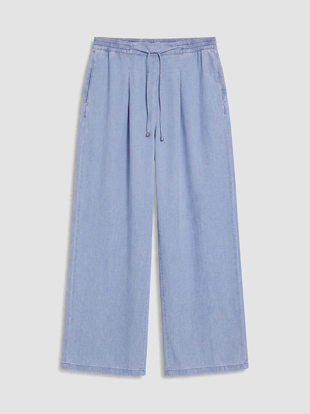 Elastic Waist Wideleg Women's Jeans-4