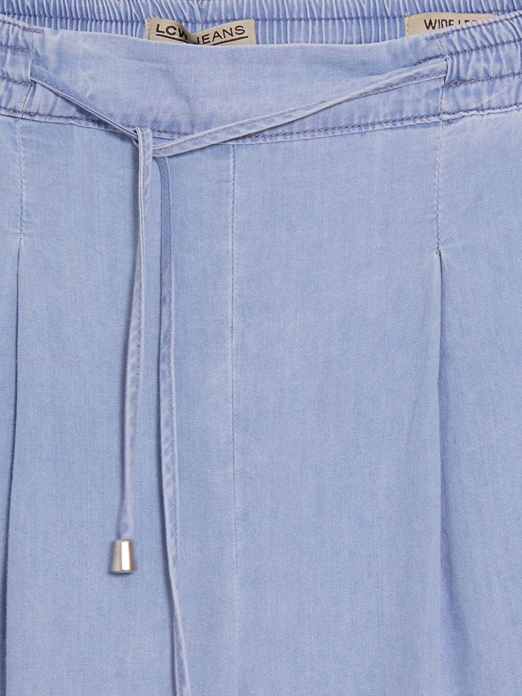 Elastic Waist Wideleg Women's Jeans-5