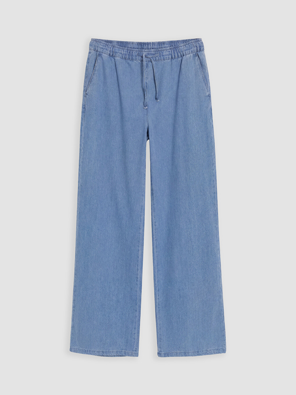 Elastic Waist Wideleg Women's Jeans-4