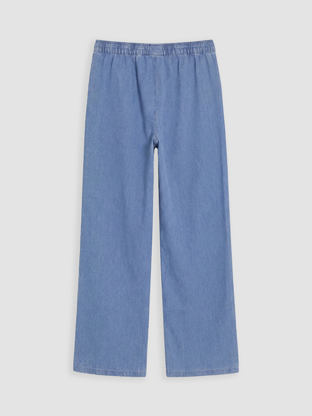 Elastic Waist Wideleg Women's Jeans-5
