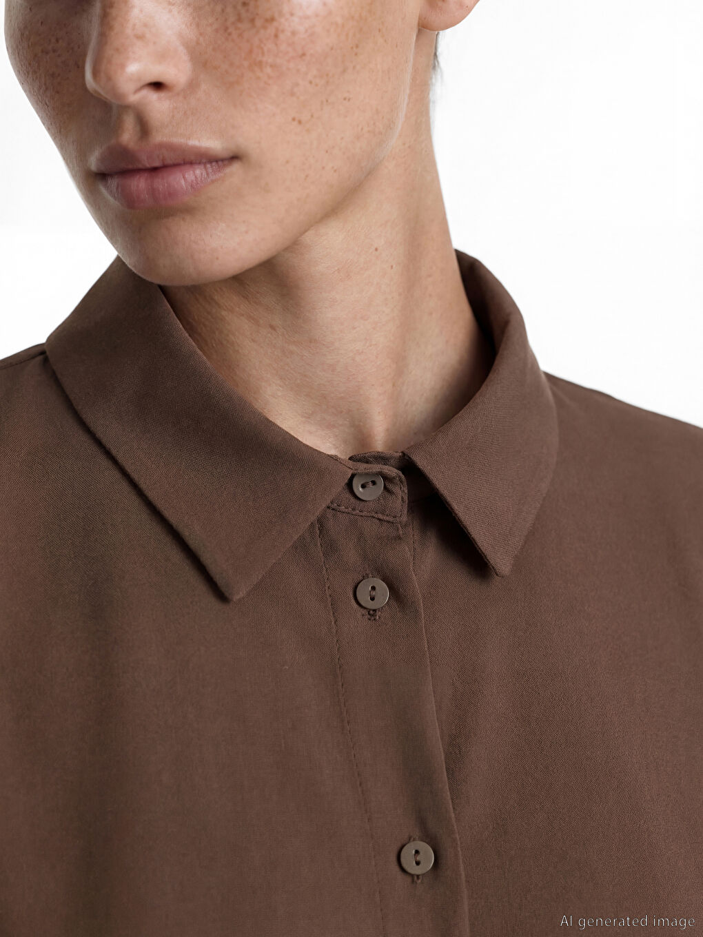 Woman BROWN Shirt Tunic-2