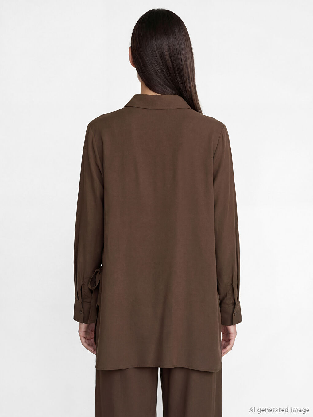 Woman BROWN Shirt Tunic-3