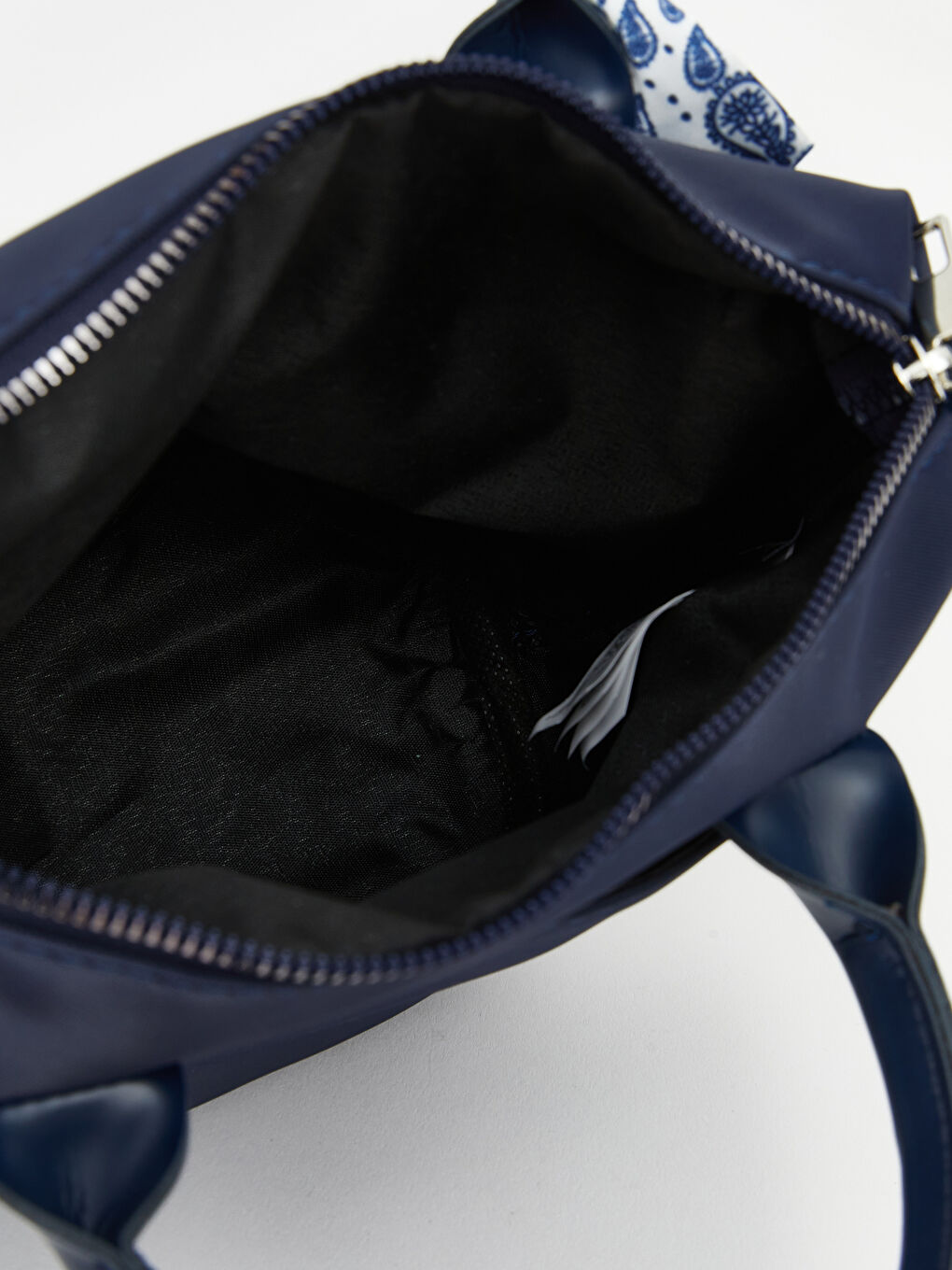 Lacivert Fular Detaylı Kadın Omuz Çantası-3