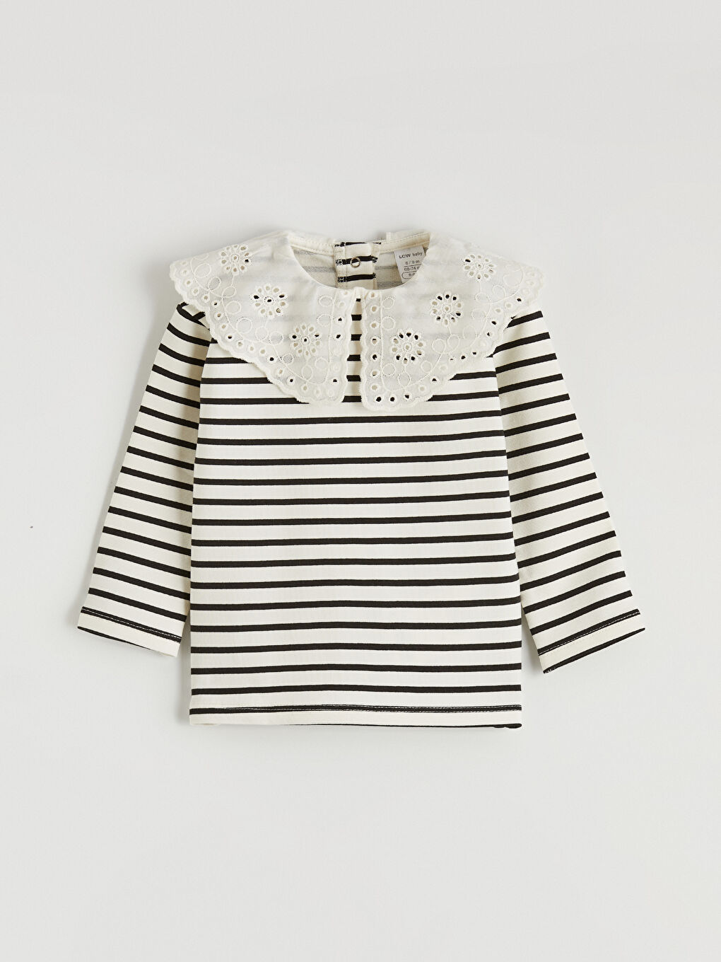 Ekru Bebe Yaka Kız Bebek Bluz ve Tayt -1